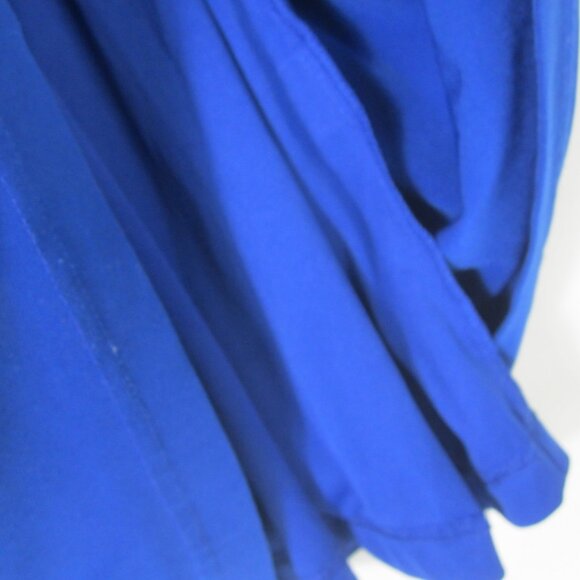 Adrianna Papell Women 16 Blue 3/4 Sleeve Ruched  Stretch Knit Midi Empire Dress - Picture 8 of 10